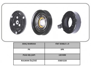 FİAT DOBLO 1.9 KASNAK SETİ  KAS-032
